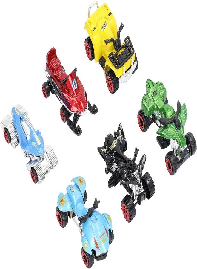AUGEN Push & Go Metal Toy Car Bike Scooter Plane with Key Hook Keychain Showpice for Kids & Adults (ATV|Red) - Image 2